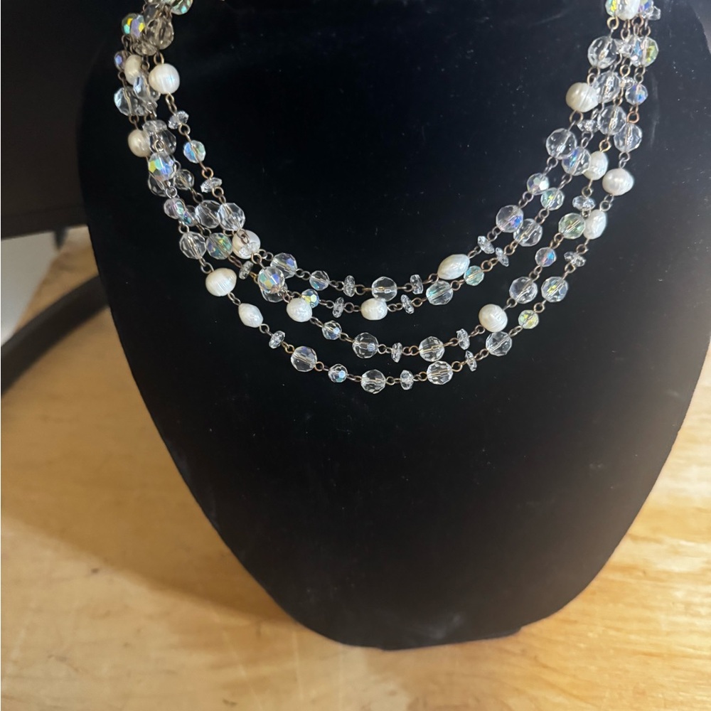 Multi-Strand crystal inspired  Necklace